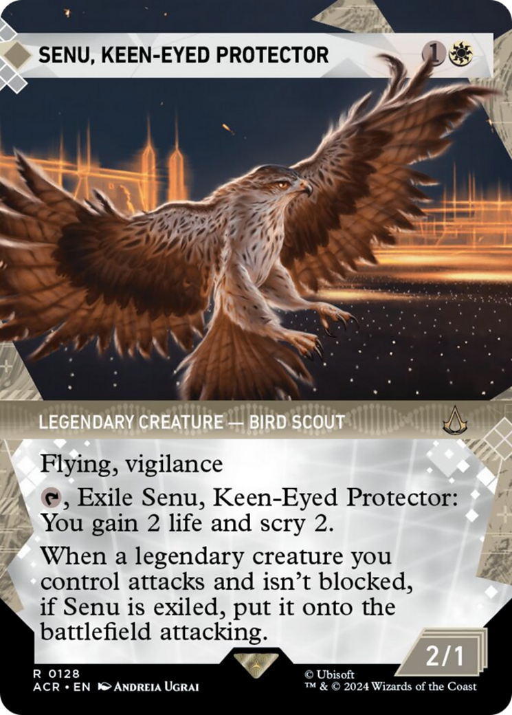 Senu, Keen-Eyed Protector (Showcase) [Assassin's Creed] MTG Single Magic: The Gathering | Red Claw Gaming