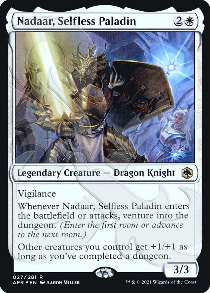 Nadaar, Selfless Paladin (Ampersand Promo) [Dungeons & Dragons: Adventures in the Forgotten Realms Promos] MTG Single Magic: The Gathering | Red Claw Gaming