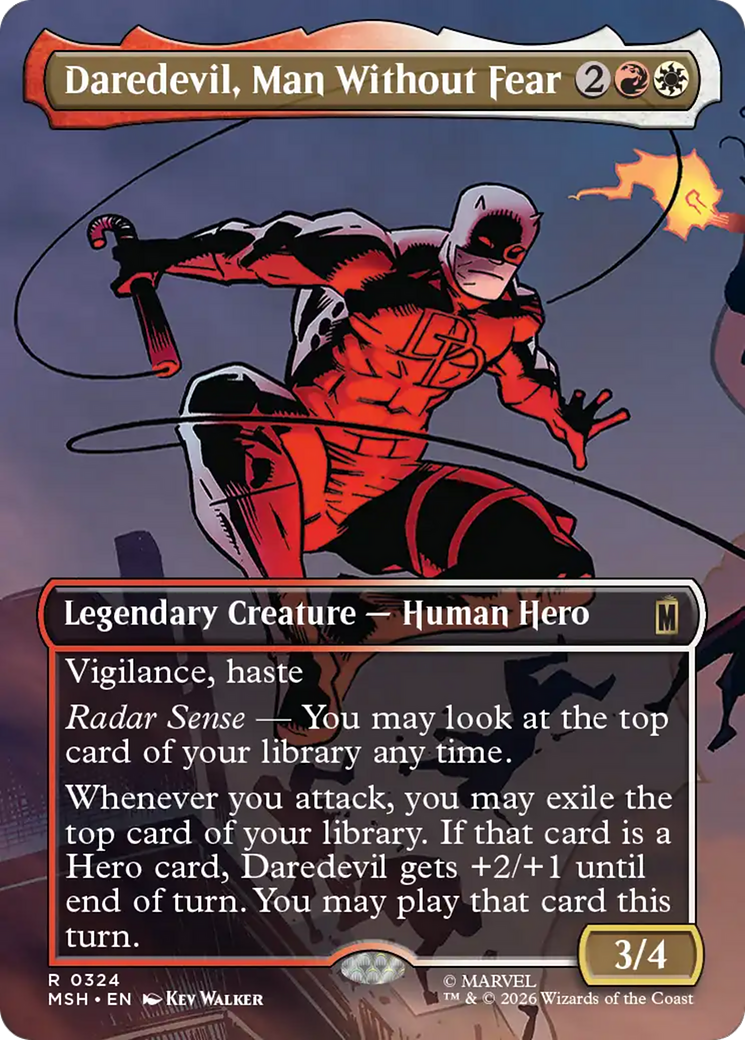 Daredevil, Man Without Fear (Borderless) (0324) [Marvel Super Heroes] | Red Claw Gaming