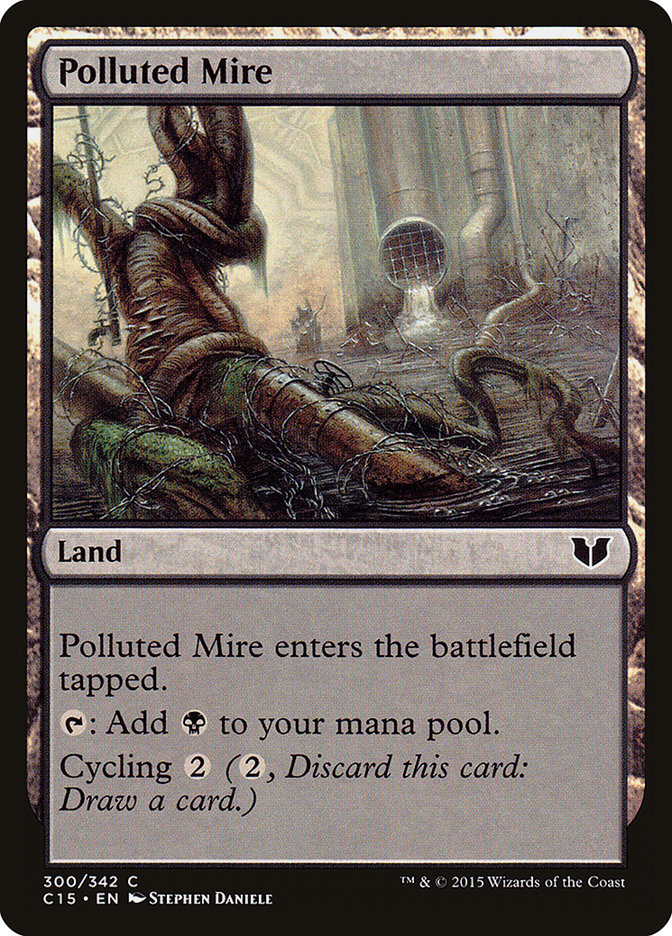 Polluted Mire [Commander 2015] MTG Single Magic: The Gathering | Red Claw Gaming