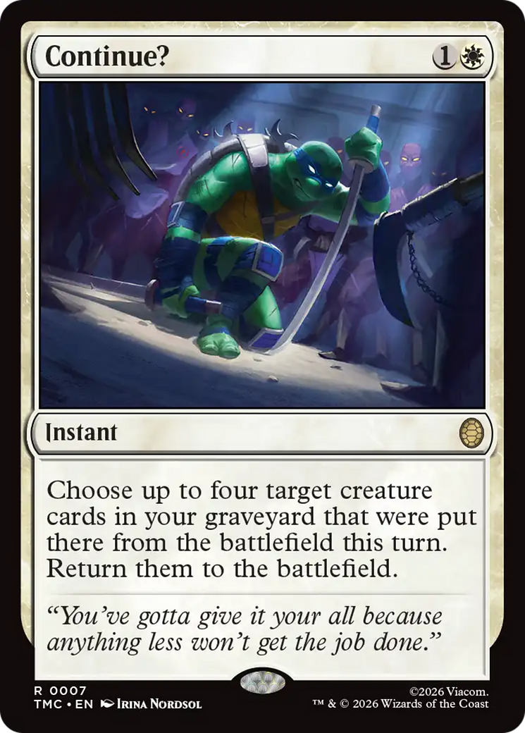 Continue? [Teenage Mutant Ninja Turtles Commander] MTG Single Magic: The Gathering | Red Claw Gaming