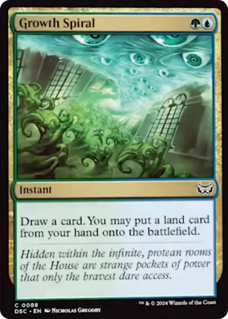 Growth Spiral [Duskmourn: House of Horror Commander] MTG Single Magic: The Gathering | Red Claw Gaming
