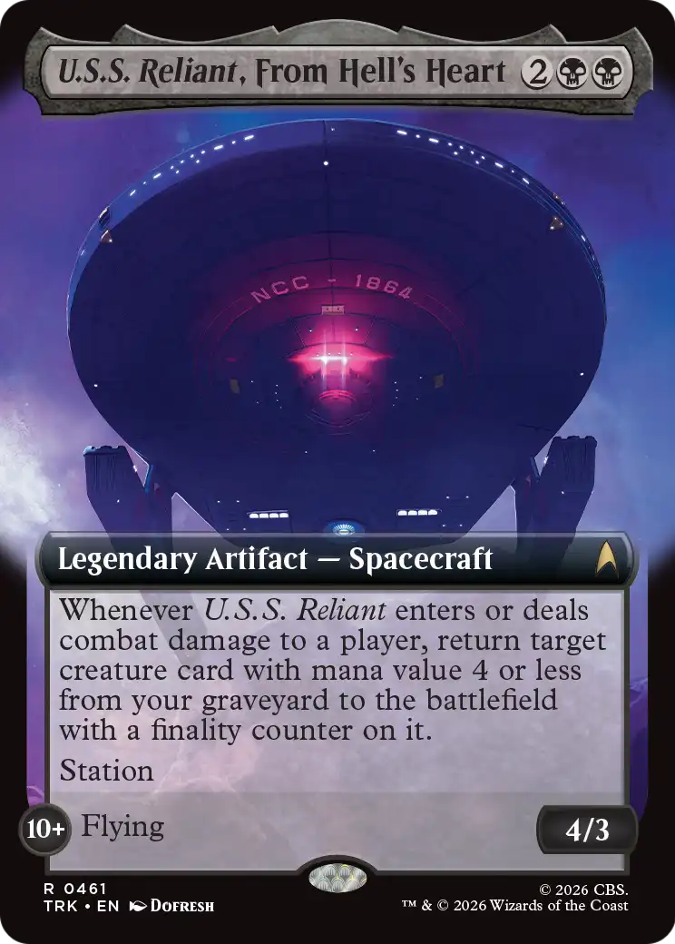U.S.S. Reliant, From Hell's Heart (Extended Art) [Star Trek] MTG Single Magic: The Gathering | Red Claw Gaming
