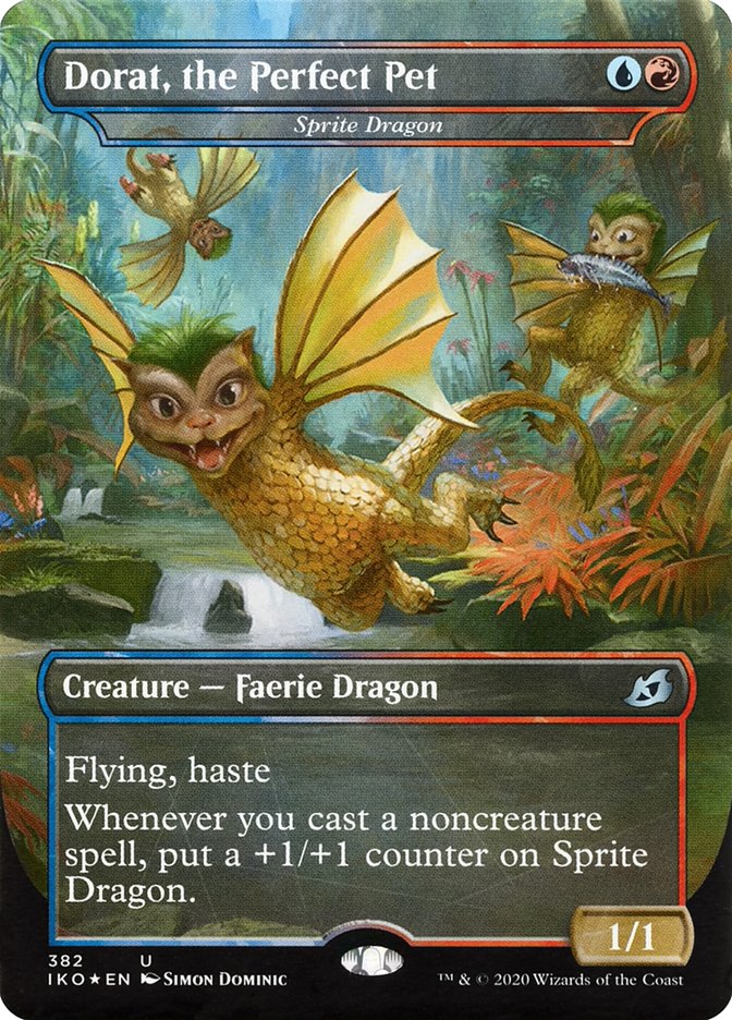 Sprite Dragon - Dorat, the Perfect Pet (Godzilla Series) [Ikoria: Lair of Behemoths] MTG Single Magic: The Gathering | Red Claw Gaming