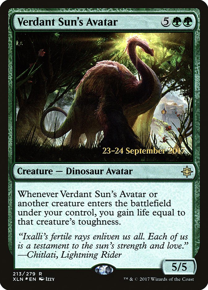 Verdant Sun's Avatar [Ixalan Prerelease Promos] MTG Single Magic: The Gathering | Red Claw Gaming