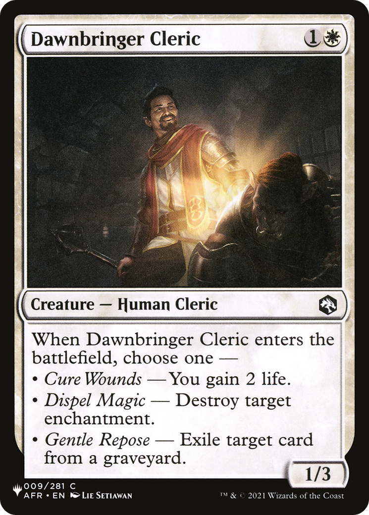 Dawnbringer Cleric [The List] MTG Single Magic: The Gathering | Red Claw Gaming