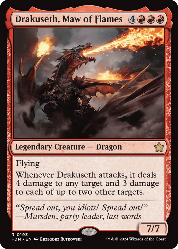 Drakuseth, Maw of Flames [Foundations] MTG Single Magic: The Gathering | Red Claw Gaming