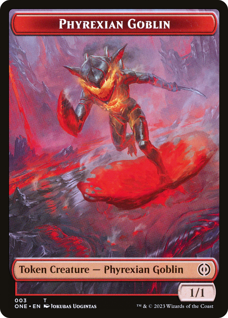 Phyrexian Goblin // The Hollow Sentinel Double-Sided Token [Phyrexia: All Will Be One Tokens] MTG Single Magic: The Gathering    | Red Claw Gaming