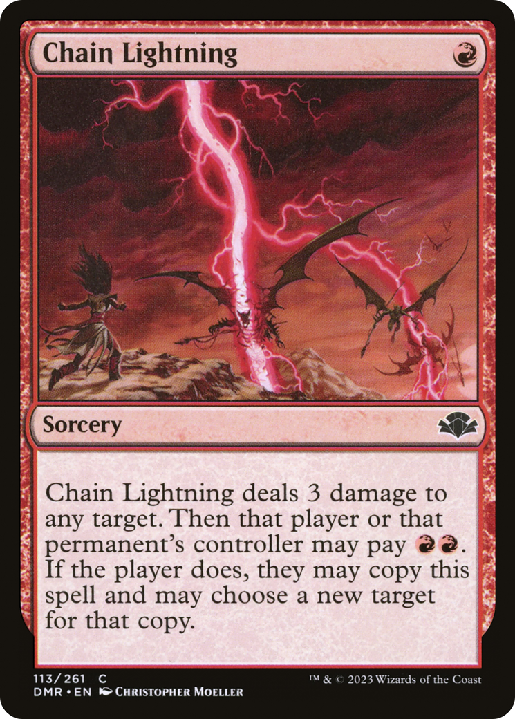 Chain Lightning [Dominaria Remastered] MTG Single Magic: The Gathering | Red Claw Gaming