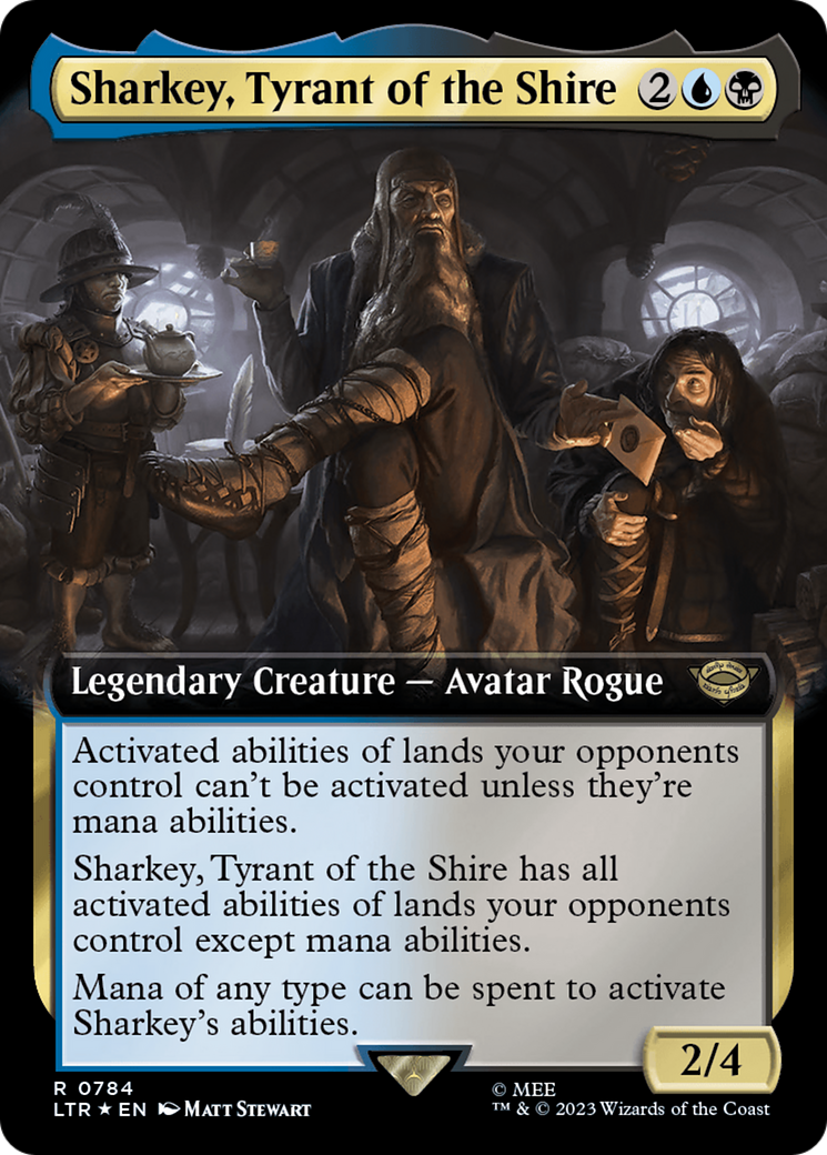 Sharkey, Tyrant of the Shire (Extended Art) (Surge Foil) [The Lord of the Rings: Tales of Middle-Earth] MTG Single Magic: The Gathering | Red Claw Gaming