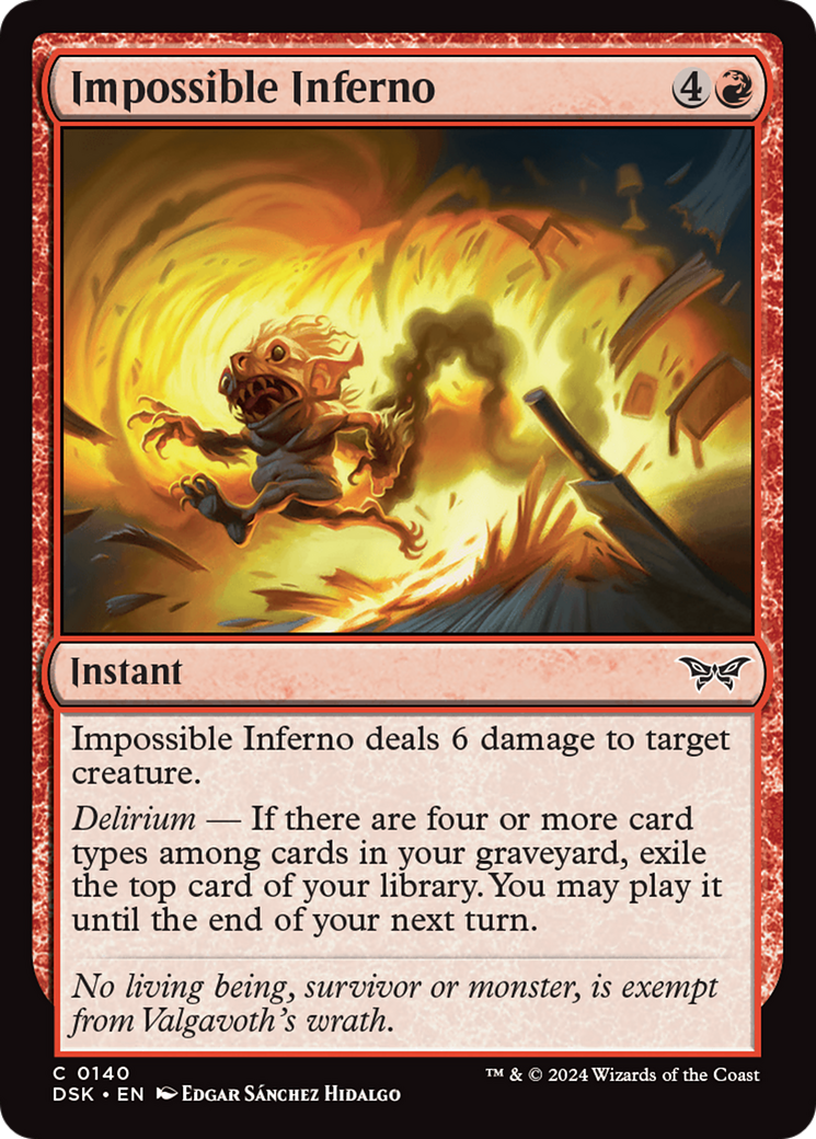 Impossible Inferno [Duskmourn: House of Horror] MTG Single Magic: The Gathering | Red Claw Gaming