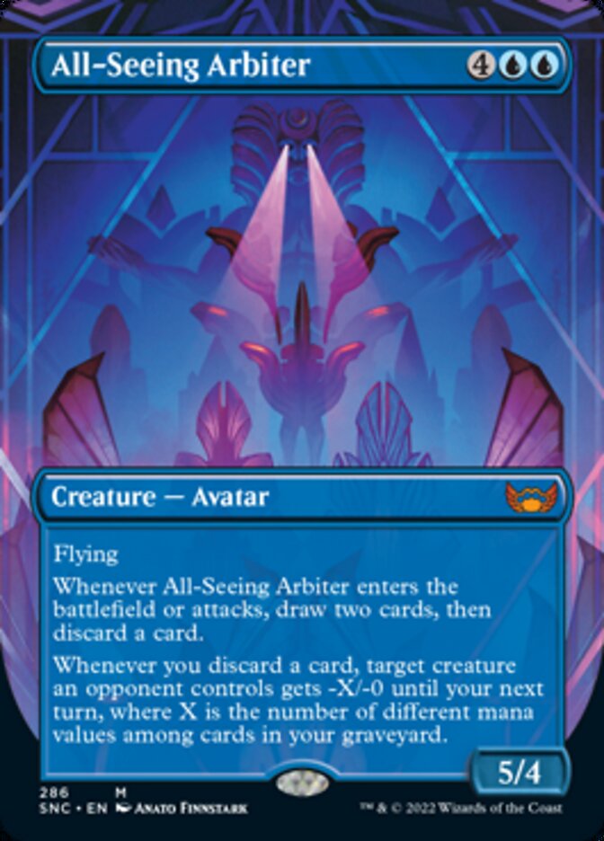 All-Seeing Arbiter (Borderless Alternate Art) [Streets of New Capenna] MTG Single Magic: The Gathering | Red Claw Gaming