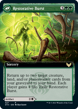 Pestilent Cauldron // Restorative Burst (Extended Art) [Strixhaven: School of Mages] MTG Single Magic: The Gathering | Red Claw Gaming