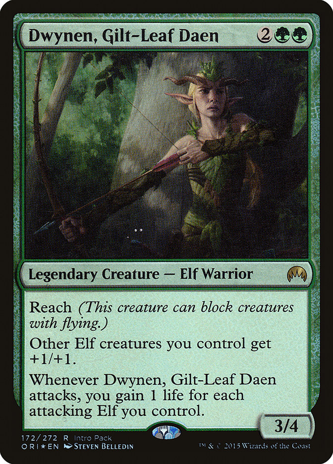 Dwynen, Gilt-Leaf Daen (Intro Pack) [Magic Origins Promos] MTG Single Magic: The Gathering | Red Claw Gaming