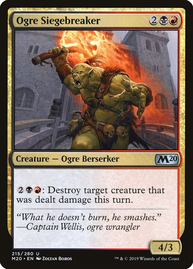 Ogre Siegebreaker [Core Set 2020] MTG Single Magic: The Gathering | Red Claw Gaming