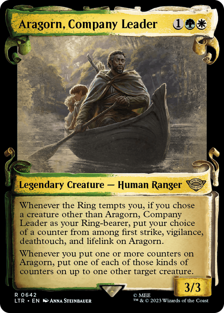 Aragorn, Company Leader [The Lord of the Rings: Tales of Middle-Earth Showcase Scrolls] MTG Single Magic: The Gathering | Red Claw Gaming