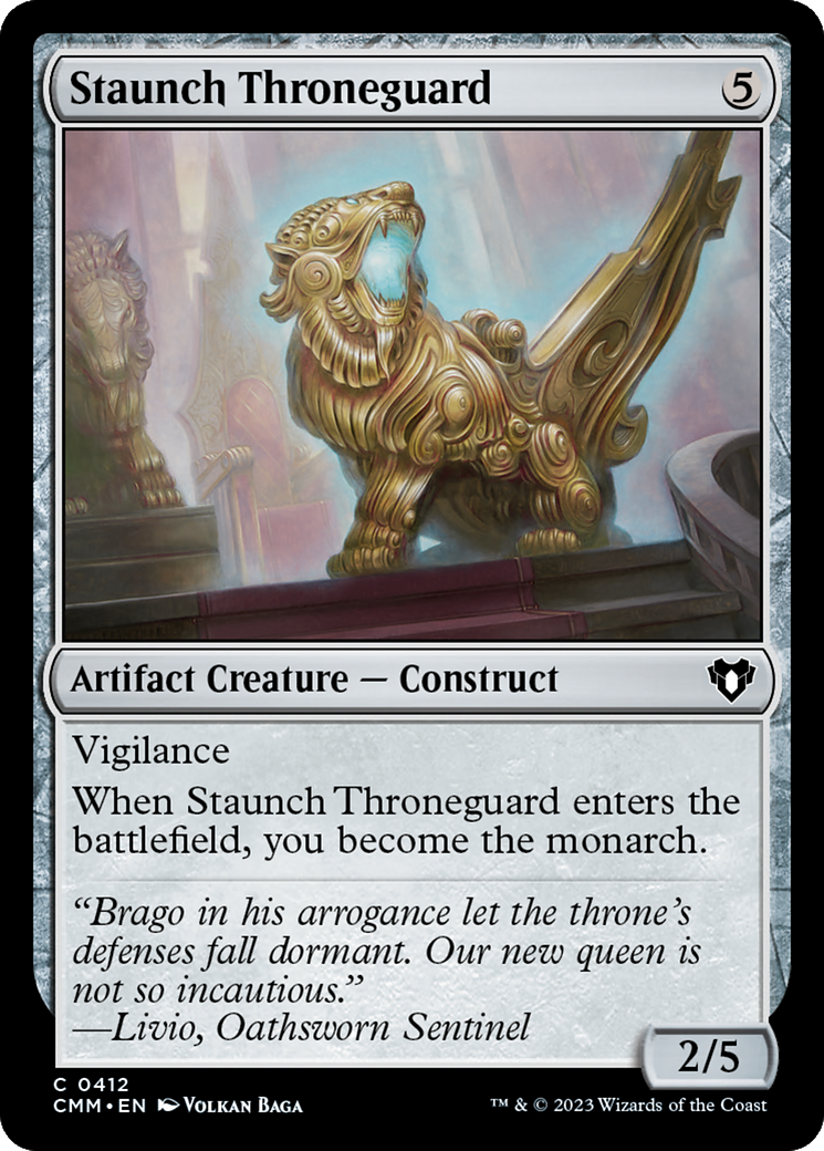 Staunch Throneguard [Commander Masters] MTG Single Magic: The Gathering    | Red Claw Gaming