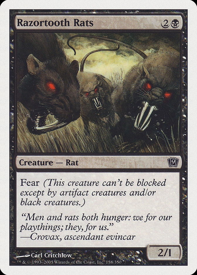 Razortooth Rats [Ninth Edition] MTG Single Magic: The Gathering | Red Claw Gaming