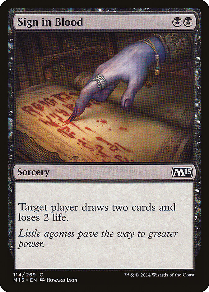 Sign in Blood [Magic 2015] MTG Single Magic: The Gathering | Red Claw Gaming