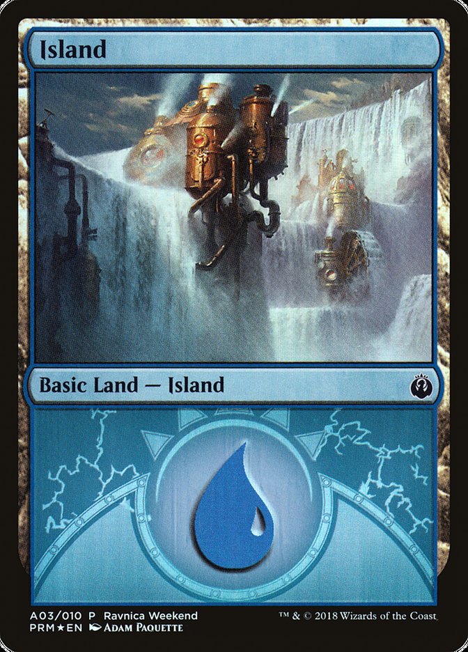 Island (A03) [Ravnica Allegiance Ravnica Weekend] MTG Single Magic: The Gathering | Red Claw Gaming