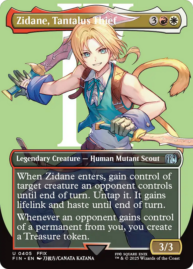 Zidane, Tantalus Thief (Borderless) [FINAL FANTASY] MTG Single Magic: The Gathering | Red Claw Gaming