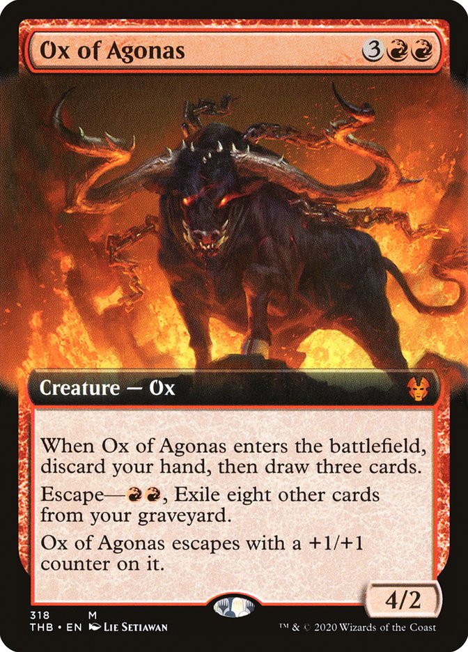 Ox of Agonas (Extended Art) [Theros Beyond Death] MTG Single Magic: The Gathering | Red Claw Gaming