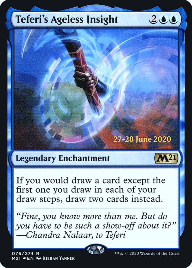Teferi's Ageless Insight [Core Set 2021 Prerelease Promos] MTG Single Magic: The Gathering | Red Claw Gaming