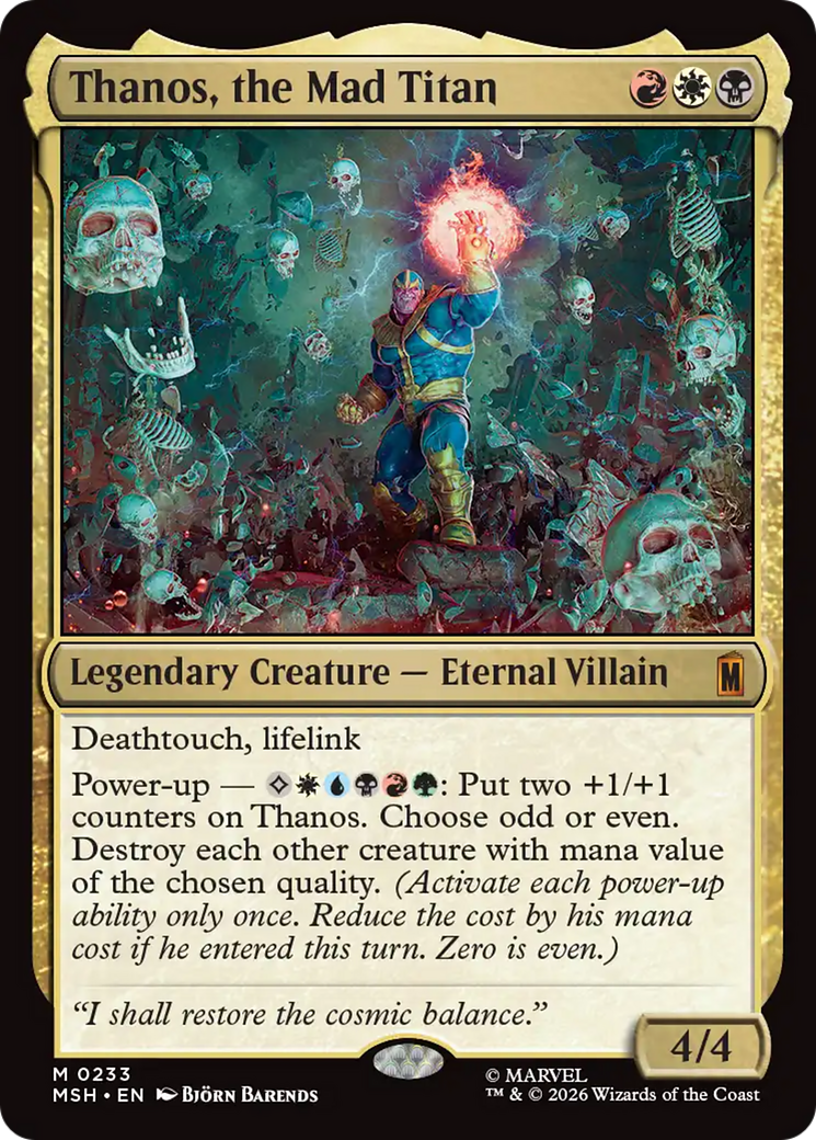 Thanos, the Mad Titan [Marvel Super Heroes] MTG Single Magic: The Gathering | Red Claw Gaming