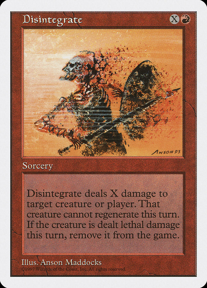 Disintegrate [Fifth Edition] MTG Single Magic: The Gathering | Red Claw Gaming