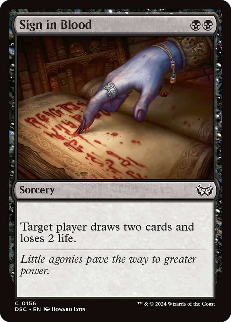 Sign in Blood [Duskmourn: House of Horror Commander] MTG Single Magic: The Gathering | Red Claw Gaming