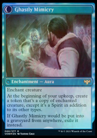 Mirrorhall Mimic // Ghastly Mimicry [Innistrad: Crimson Vow Prerelease Promos] MTG Single Magic: The Gathering | Red Claw Gaming