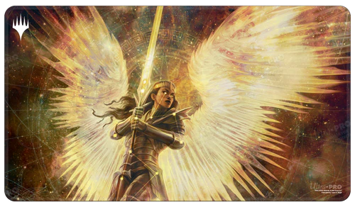 March of the Machine Aftermath Deification White Stitched Standard Gaming Playmat for Magic: The Gathering Playmat Ultra Pro    | Red Claw Gaming