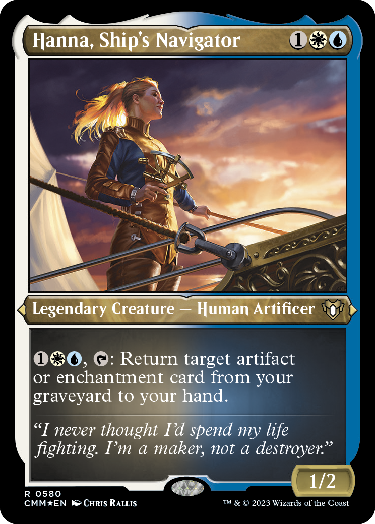 Hanna, Ship's Navigator (Foil Etched) [Commander Masters] MTG Single Magic: The Gathering | Red Claw Gaming