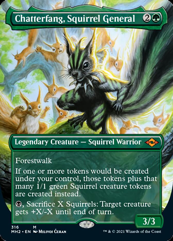Chatterfang, Squirrel General (Borderless Alternate Art) [Modern Horizons 2] MTG Single Magic: The Gathering | Red Claw Gaming
