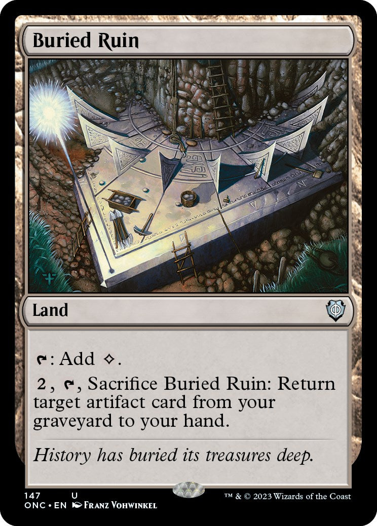 Buried Ruin [Phyrexia: All Will Be One Commander] MTG Single Magic: The Gathering    | Red Claw Gaming