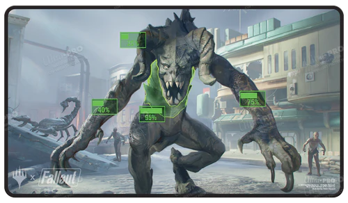 Fallout® V.A.T.S. Black Stitched Standard Gaming Playmat for Magic: The Gathering Playmats Ultra Pro    | Red Claw Gaming