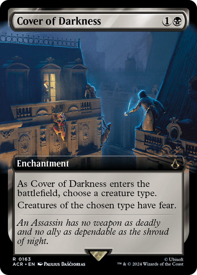 Cover of Darkness (Extended Art) [Assassin's Creed] MTG Single Magic: The Gathering | Red Claw Gaming
