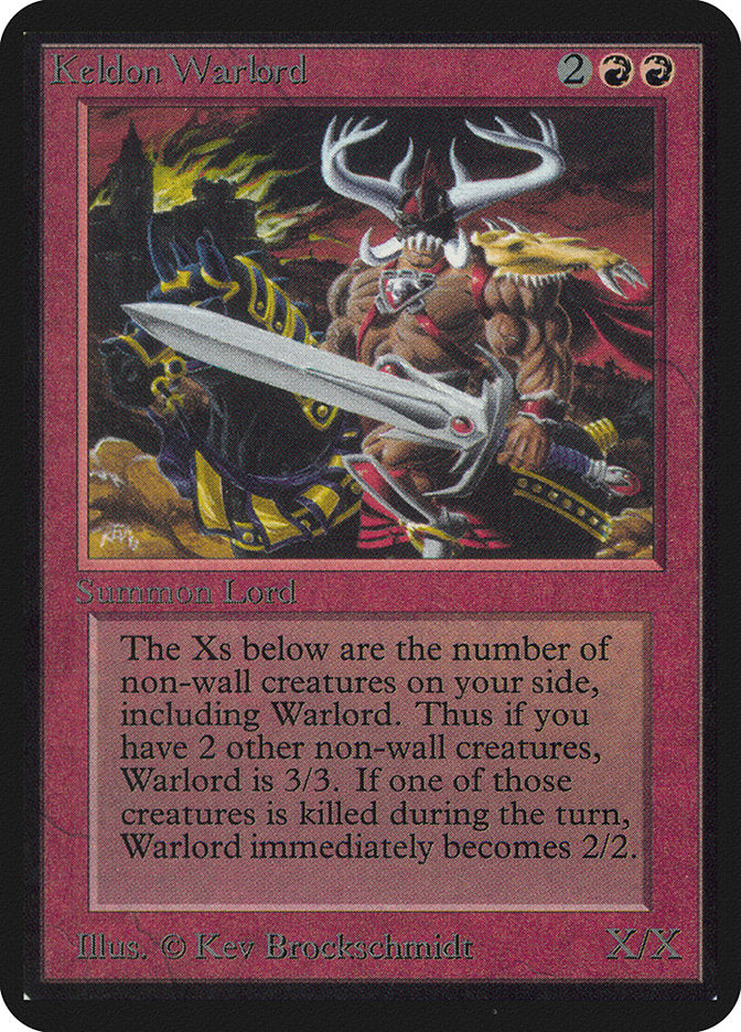 Keldon Warlord [Alpha Edition] MTG Single Magic: The Gathering | Red Claw Gaming