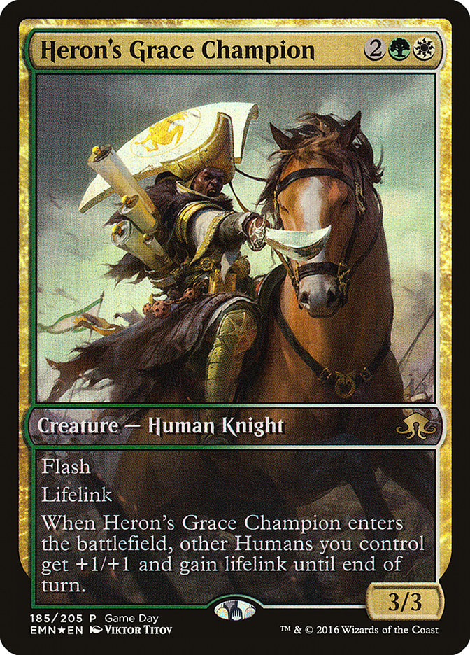 Heron's Grace Champion (Game Day) [Eldritch Moon Promos] MTG Single Magic: The Gathering | Red Claw Gaming