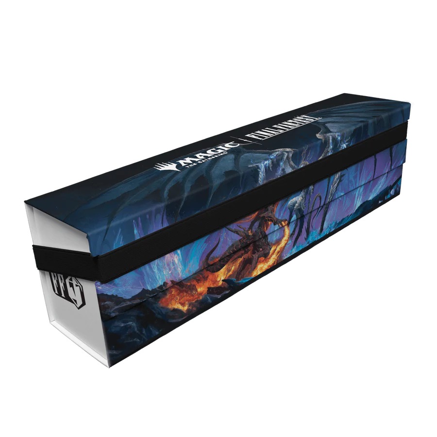Magic: The Gathering®—FINAL FANTASY™ Bahamut and Ifrit 500+ Flat Pack Storage Box Card Box Ultra Pro | Red Claw Gaming