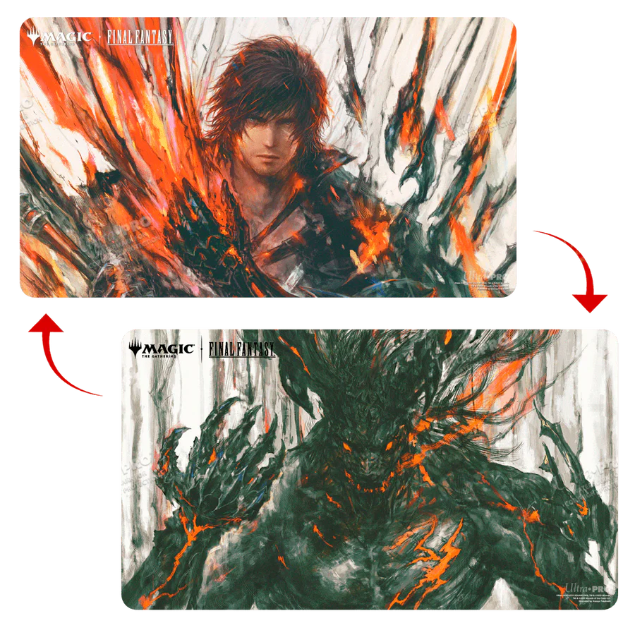 Magic: The Gathering®—FINAL FANTASY™ Clive, Ifrit’s Dominant / Ifrit, Warden of Inferno Double-Sided Playmat Playmats Ultra Pro | Red Claw Gaming