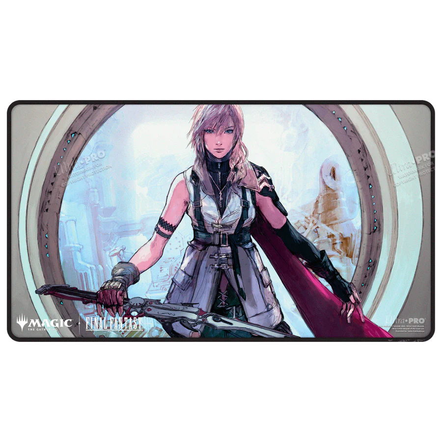 Magic: The Gathering®—FINAL FANTASY™ Lightning, Army of One Black Stitched Playmat Playmats Ultra Pro | Red Claw Gaming