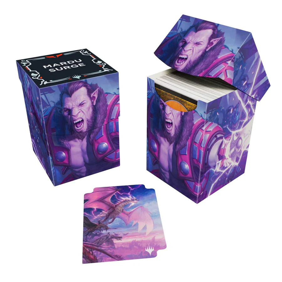 Tarkir Dragonstorm Zurgo Stormrender / Neriv, Crackling Vanguard (Mardu Surge Commander Deck) 100+ Deck Box for Magic: The Gathering Deck Box Ultra Pro | Red Claw Gaming