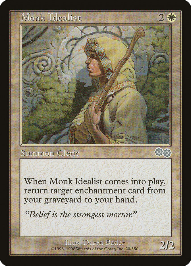 Monk Idealist [Urza's Saga] MTG Single Magic: The Gathering | Red Claw Gaming