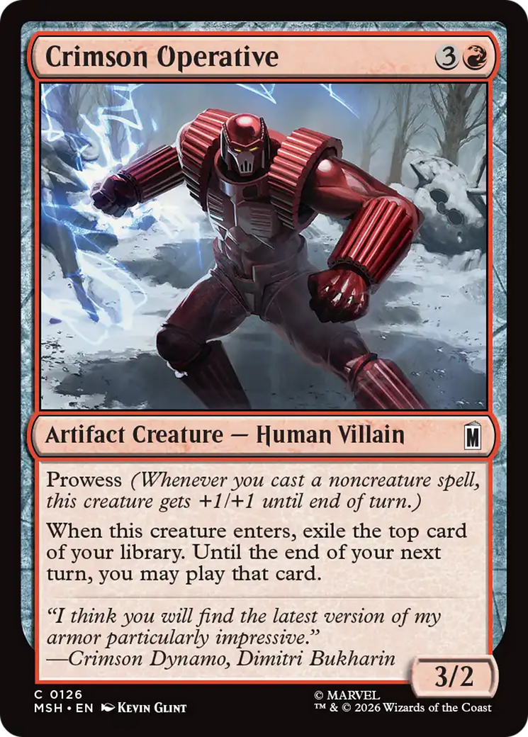 Crimson Operative [Marvel Super Heroes] | Red Claw Gaming