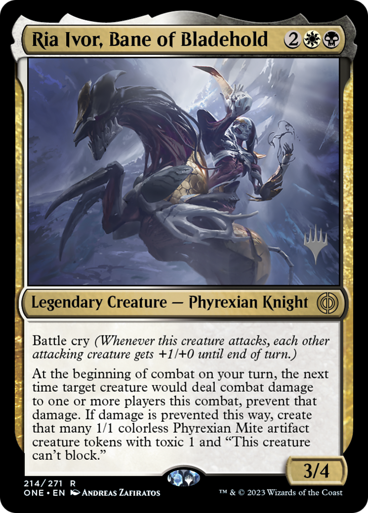 Ria Ivor, Bane of Bladehold (Promo Pack) [Phyrexia: All Will Be One Promos] MTG Single Magic: The Gathering | Red Claw Gaming