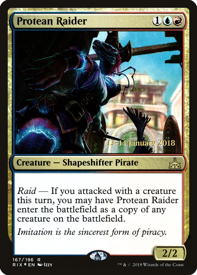 Protean Raider [Rivals of Ixalan Prerelease Promos] MTG Single Magic: The Gathering | Red Claw Gaming