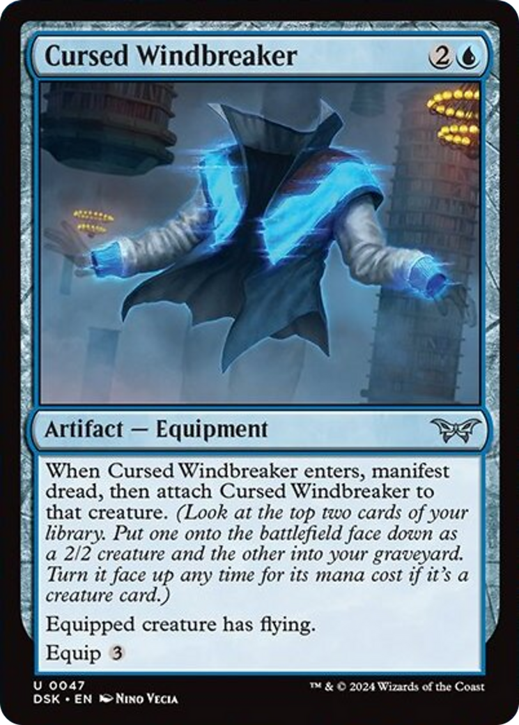 Cursed Windbreaker [Duskmourn: House of Horror] MTG Single Magic: The Gathering | Red Claw Gaming