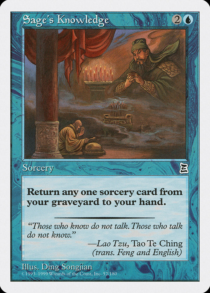 Sage's Knowledge [Portal Three Kingdoms] MTG Single Magic: The Gathering | Red Claw Gaming