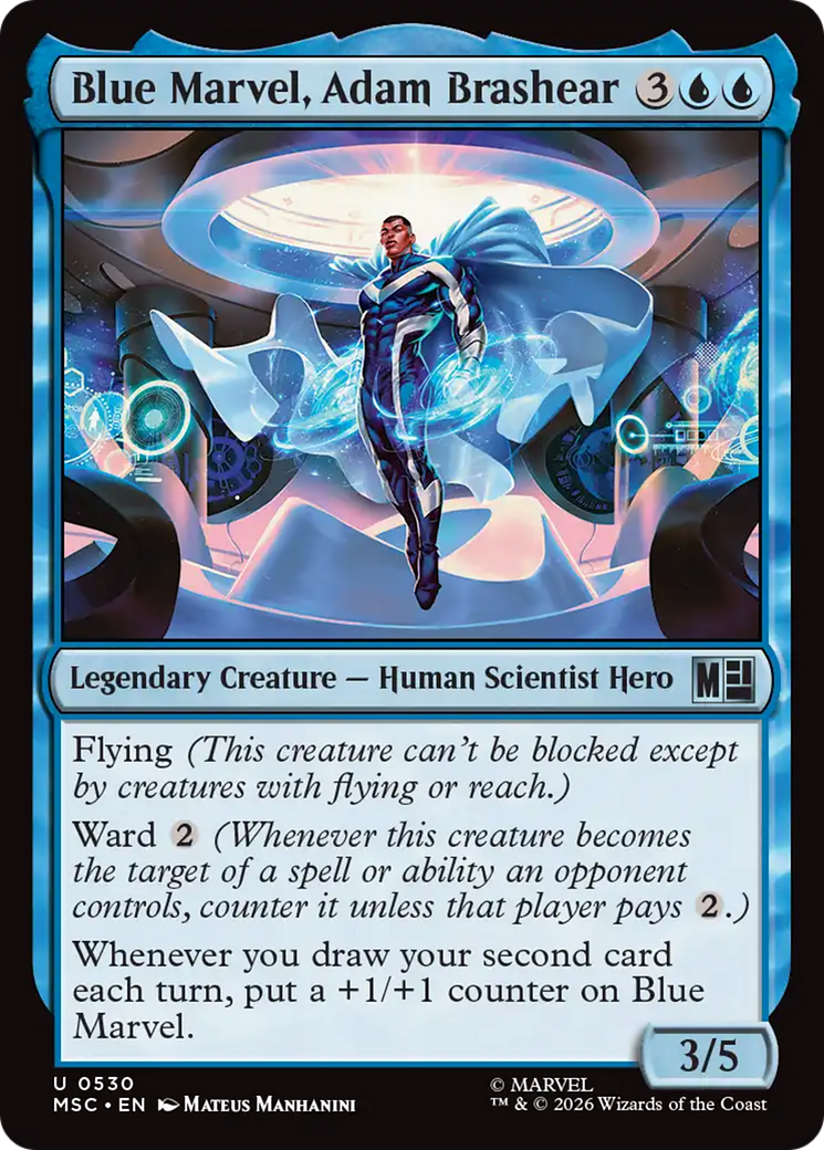 Blue Marvel, Adam Brashear [Marvel Super Heroes Commander] MTG Single Magic: The Gathering | Red Claw Gaming